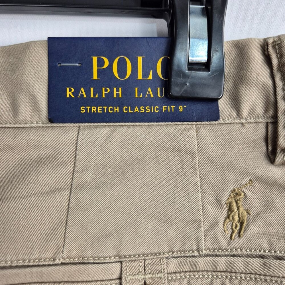 Polo Ralph Lauren Men's Stretch Classic Fit 9" Shorts Size 30 Beige Cotton-Blend - Picture 2 of 12